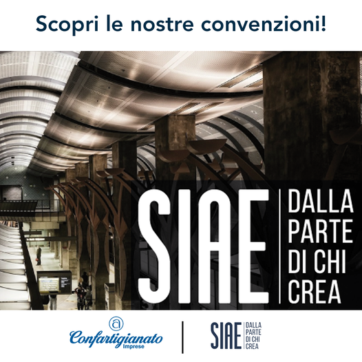 SIAE. Riduzione tariffa del 25% per gli associati Confartigianato